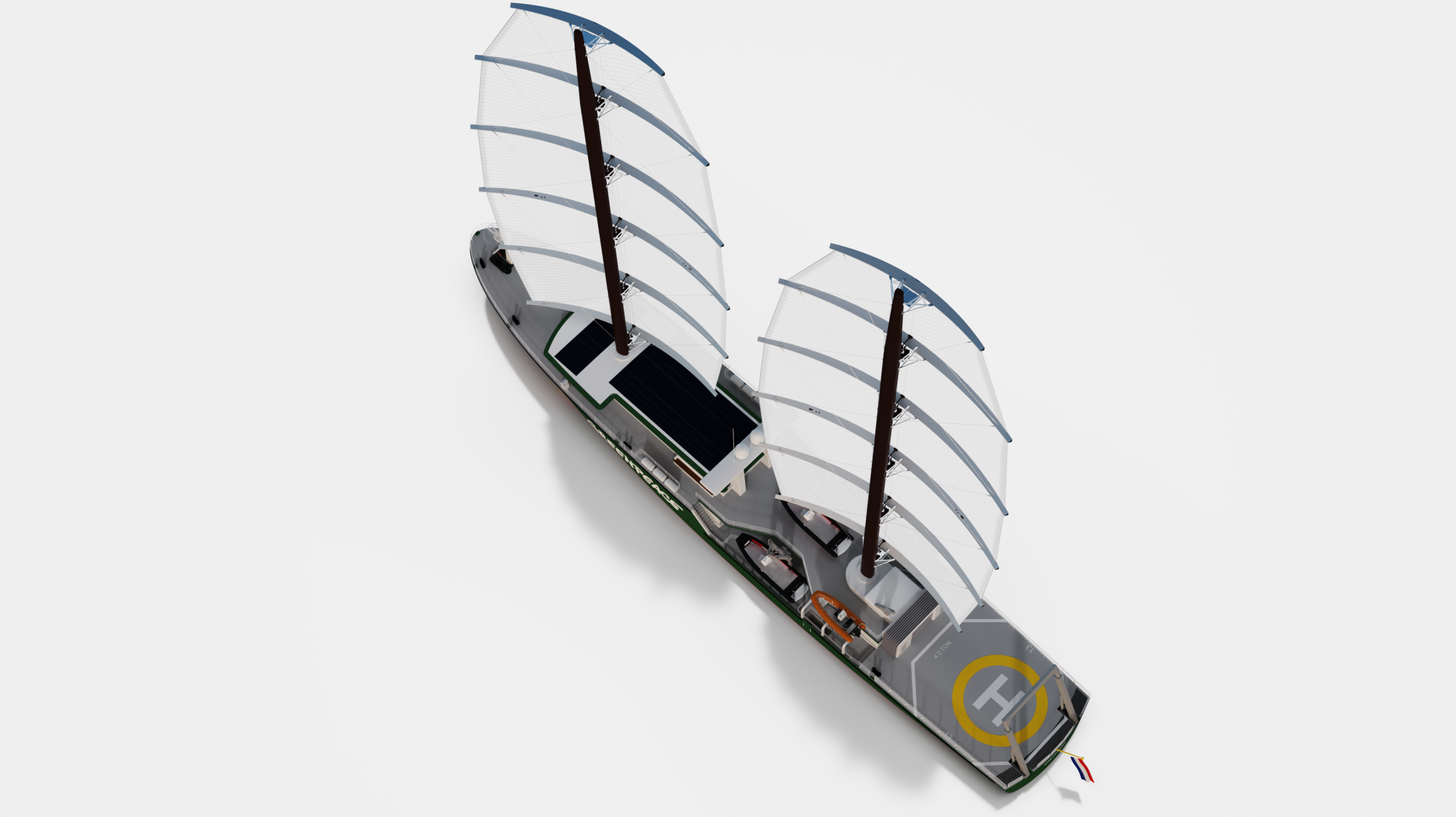 Greenpeace boat with DynaRig